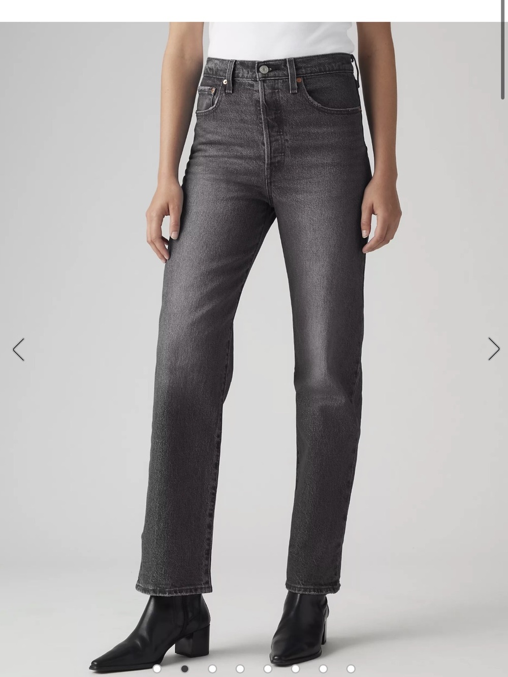 Levi’s RIBCAGE STRAIGHT JOLI THORAX DROIT Gray Button Fly Size 27